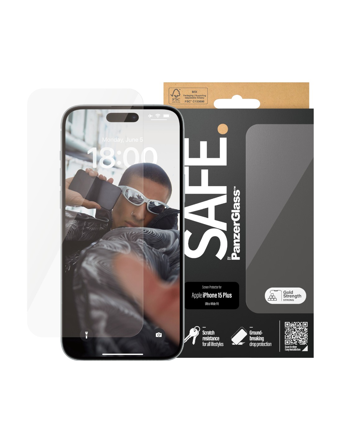 SAFE by Panzerglass Apple iPhone 15 Plus - Ultra-Wide-Fit