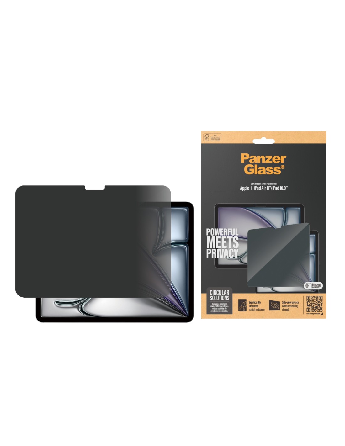 PanzerGlass Apple iPad Air 11 (2024 2025)   Apple iPad 10.9 (2022 2025)  Ultra-Wide Fit Privacy