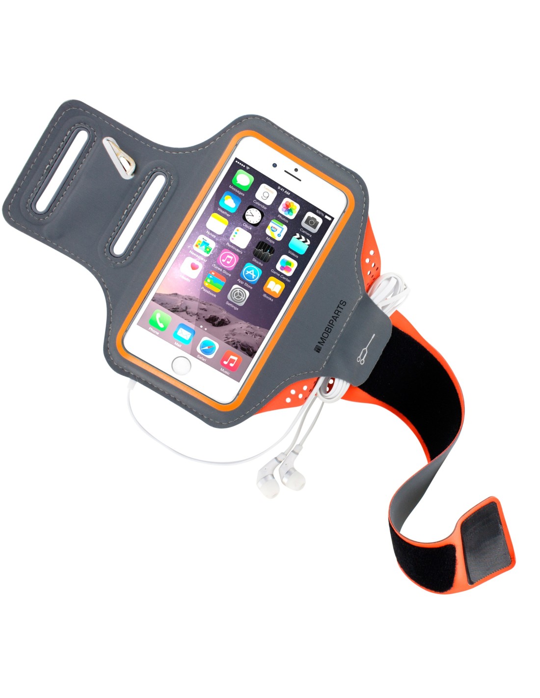 Mobiparts Comfort Fit Sport Armband Size M Neon Orange