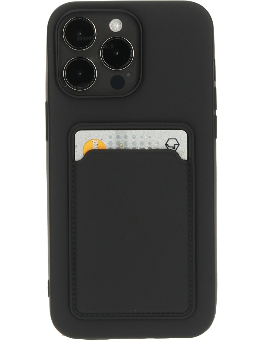 Mobiparts Classic TPU Case with Cardholder Apple iPhone 15 Pro Max Matt Black