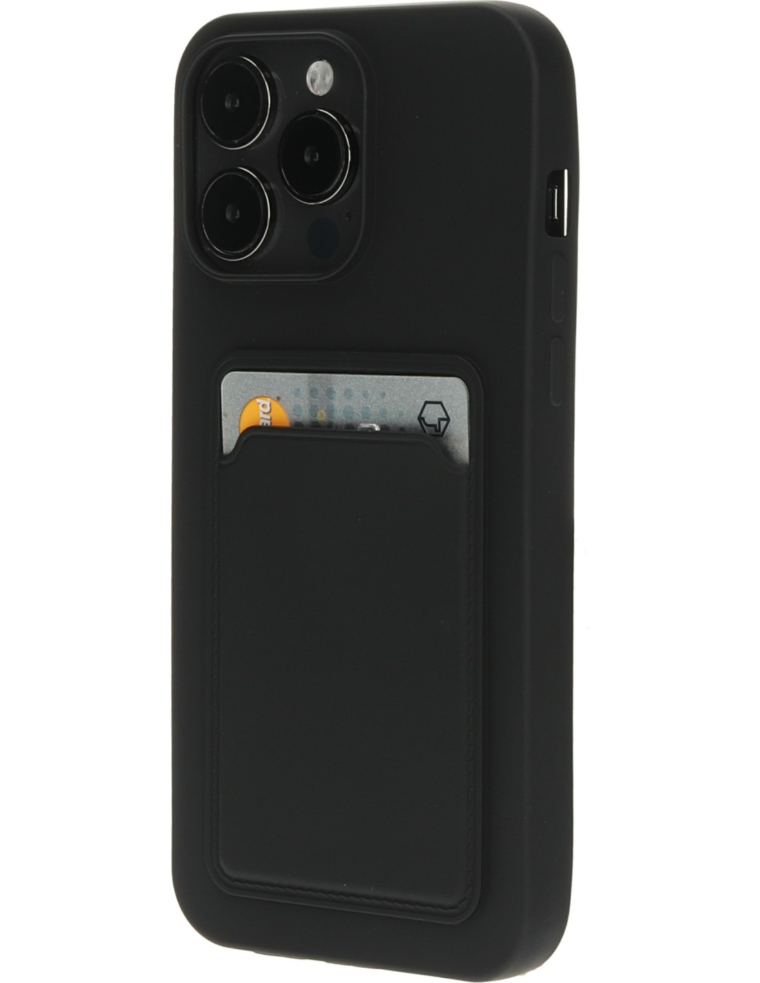 Mobiparts Classic TPU Case with Cardholder Apple iPhone 15 Pro Max Matt Black