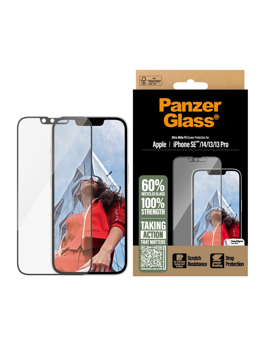 Panzerglass Apple iPhone 16e 14 13 13 Pro - Ultra-Wide Fit