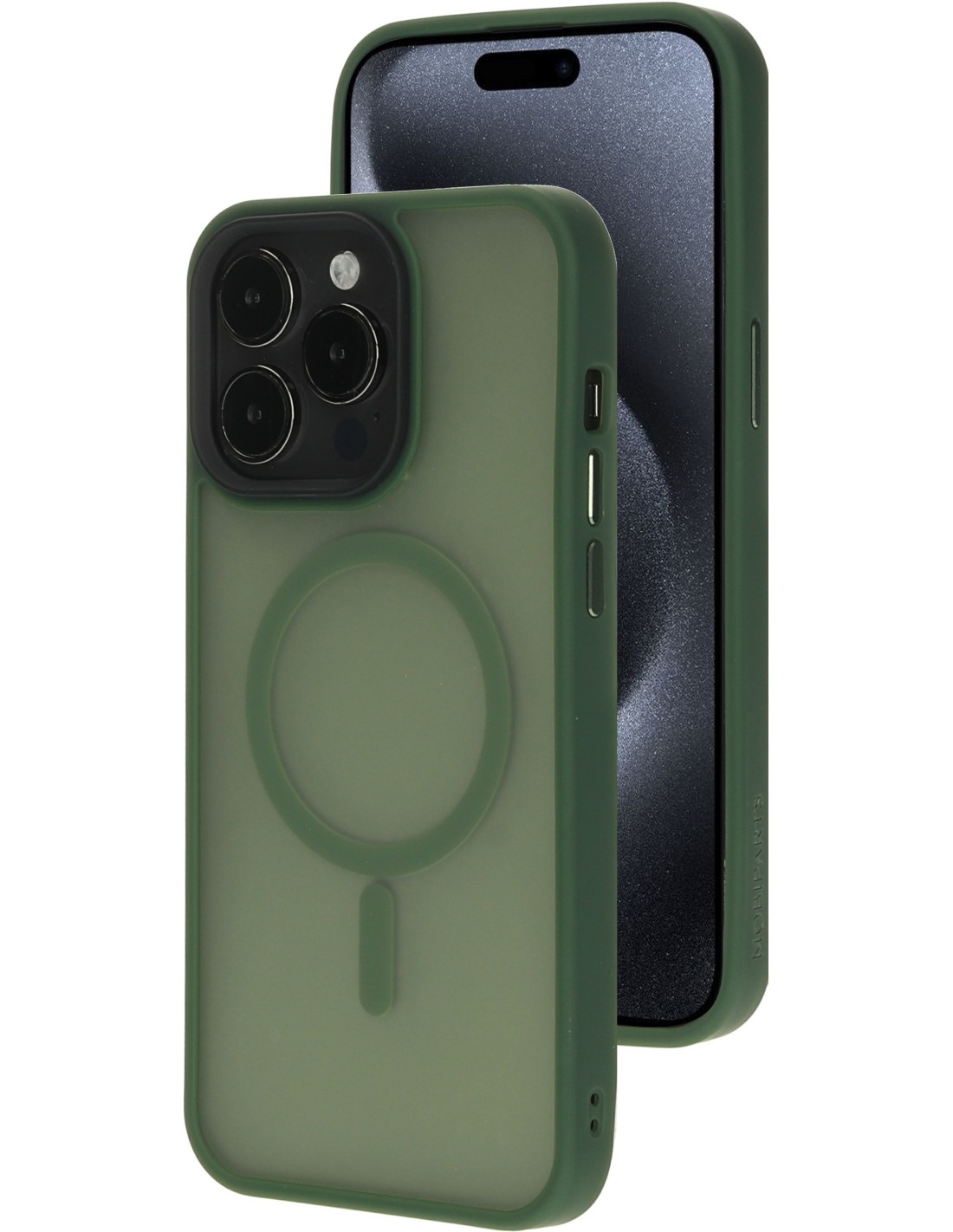 Mobiparts Hardcover Apple iPhone 15 Pro Max Satin Green (Magsafe Compatible)