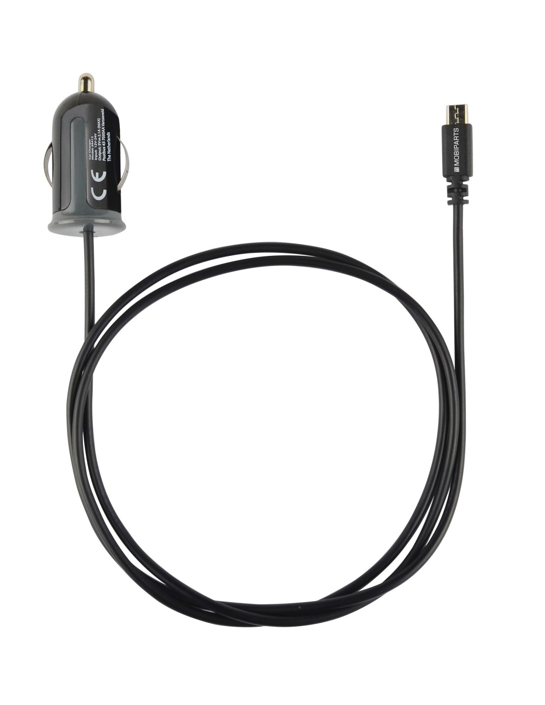 Mobiparts Car Charger Micro USB 2.1A Black