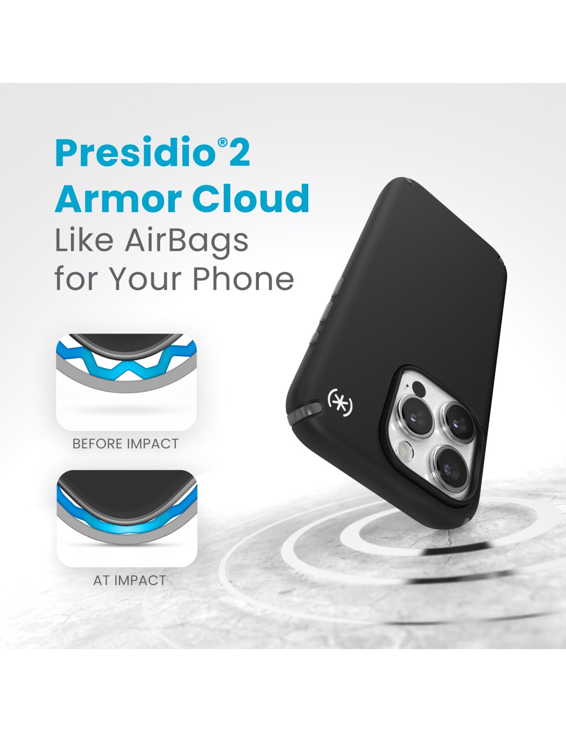 Speck Presidio2 Pro Apple iPhone 15 Pro Black -  with Microban