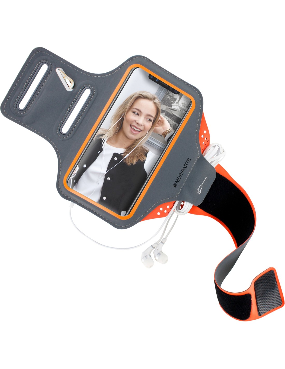 Mobiparts Comfort Fit Sport Armband Apple iPhone 11 Neon Orange