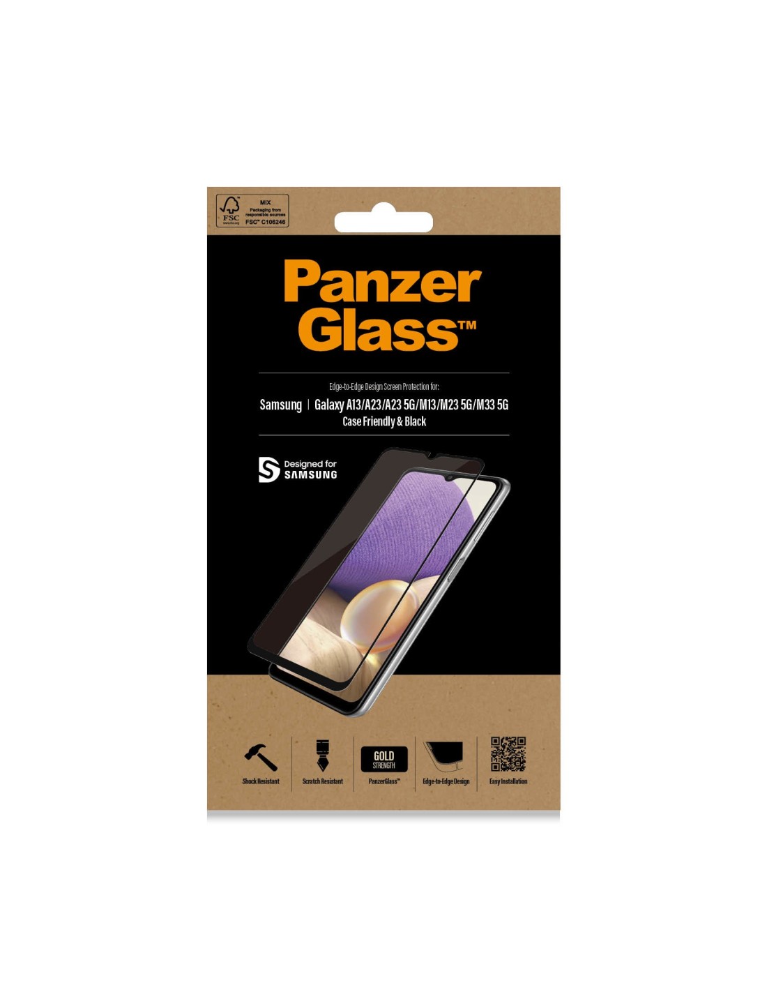 PanzerGlass Samsung Galaxy A13 A23 5G (2022) Black CF Super+ Glass
