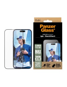 Panzerglass Apple iPhone 16 15 - Ultra-Wide Fit with Aluminum Frame 2