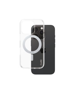CARE by PanzerGlass Feature Case Transparent w. Silver Kickstand & MagSafe iPhone 16 Pro