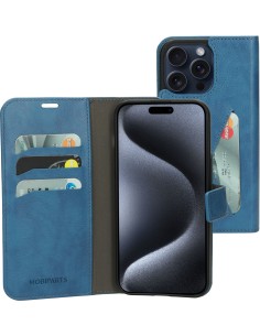 Mobiparts Classic Wallet Case Apple iPhone 15 Pro Max Steel Blue
