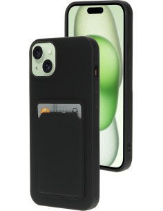 Mobiparts Classic TPU Case with Cardholder Apple iPhone 15 Plus Matt Black