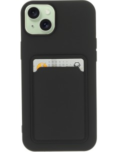 Mobiparts Classic TPU Case with Cardholder Apple iPhone 15 Plus Matt Black 2