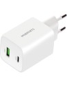 Mobiparts GaN Wall Charger USB-C USB-A PD 3.0 QC 45W White