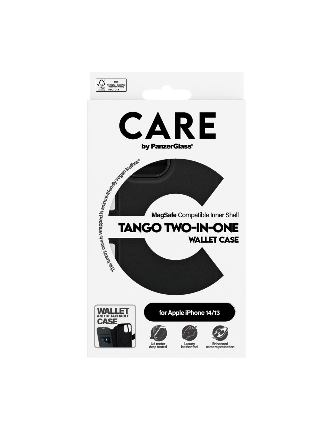 CARE by PanzerGlass Feature Case Tango Two-in-One Wallet w. MagSafe iPhone 14