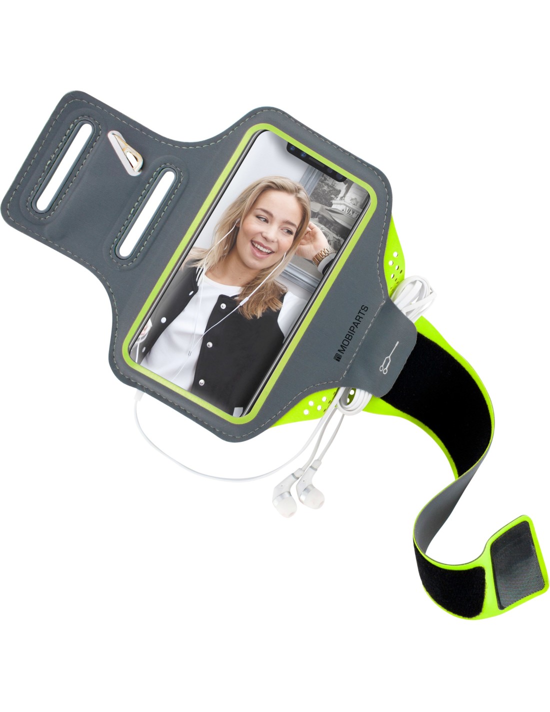 Mobiparts Comfort Fit Sport Armband Apple iPhone 11 Neon Green