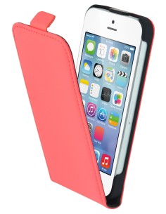 Mobiparts Premium Flip Case Apple iPhone 5 5S SE Peach Pink