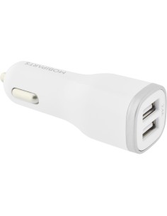 Mobiparts Car Charger Dual USB 12W 2.4A + Lightning Cable White 2