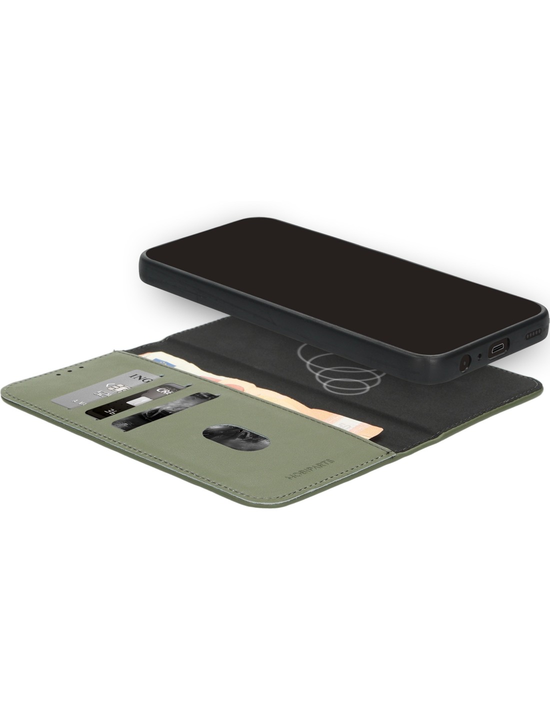 Mobiparts Leather 2 in 1 Wallet Case Samsung Galaxy A55 (2024) Green