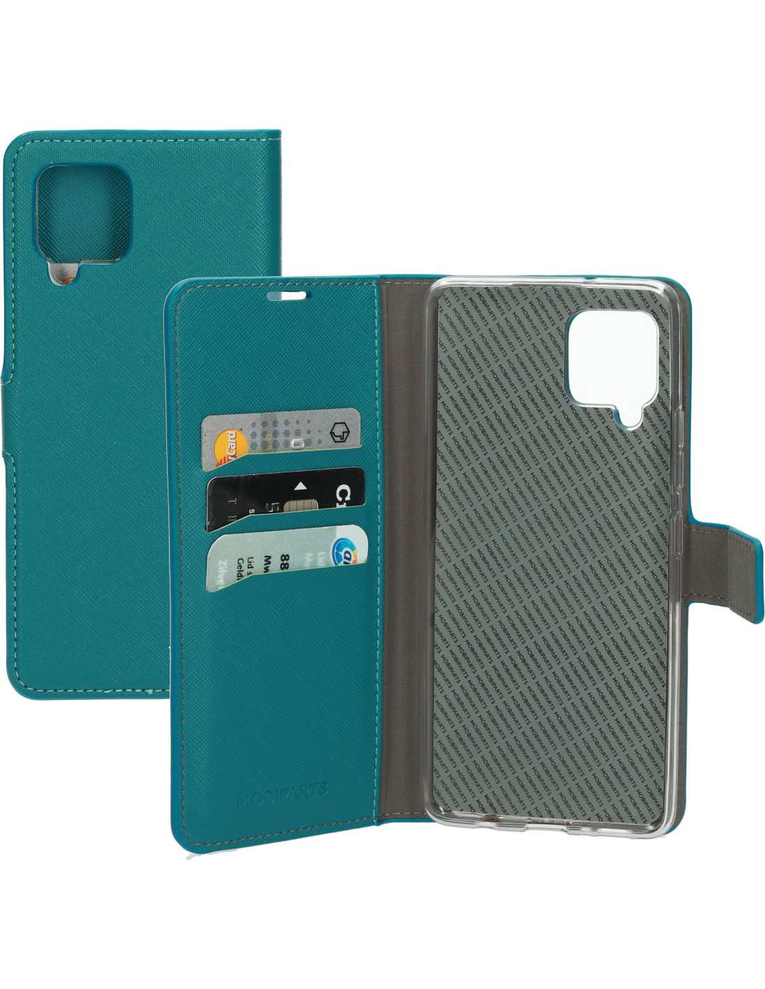Mobiparts Saffiano Wallet Case Samsung Galaxy A42 (2020) Turquoise