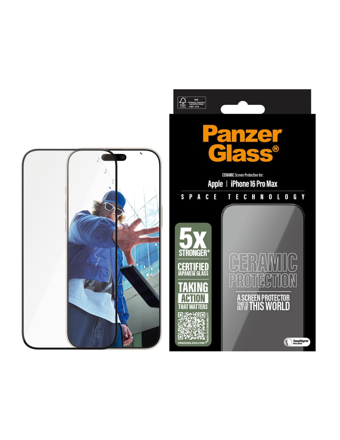 Panzerglass Ceramic Apple iPhone 16 Pro Max - Ultra-Wide Fit