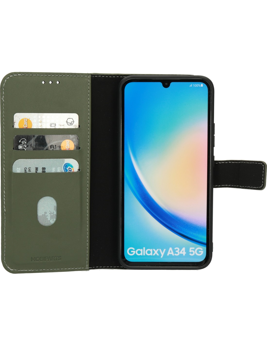 Mobiparts Leather 2 in 1 Wallet Case Samsung Galaxy A34 (2023) Green