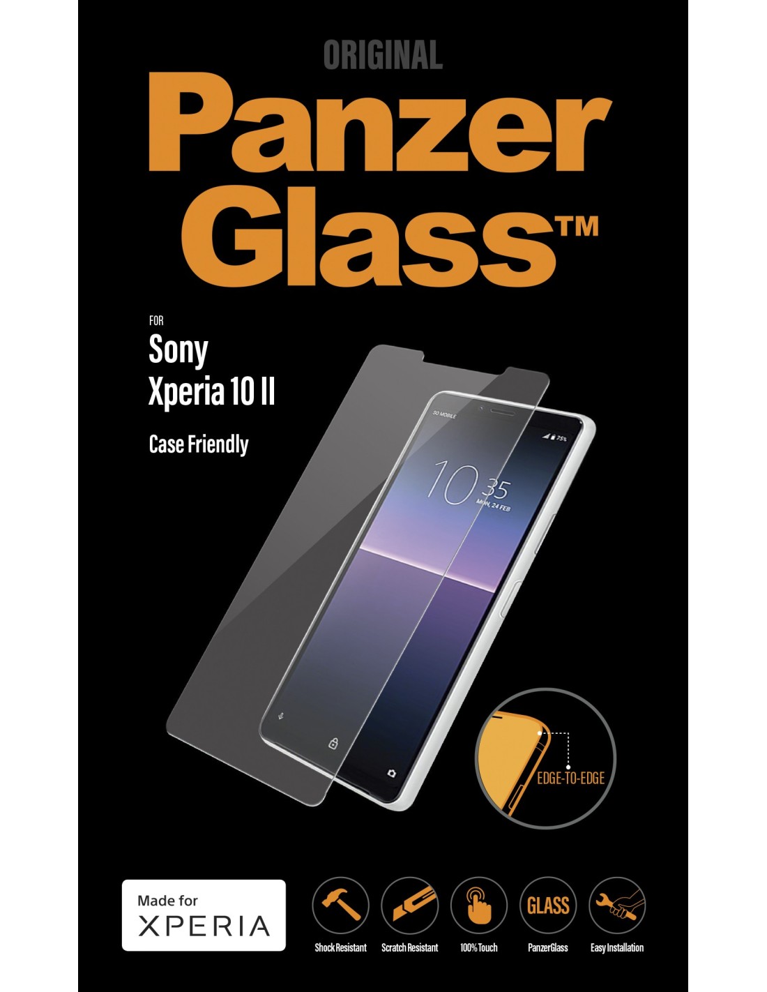 PanzerGlass Sony Xperia 10 II Black CF Super+ Glass