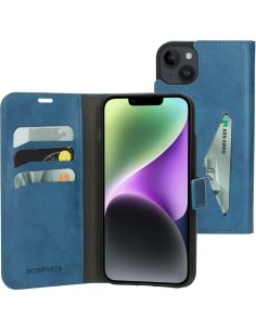 Mobiparts Classic Wallet Case Apple iPhone 14 Plus Steel Blue