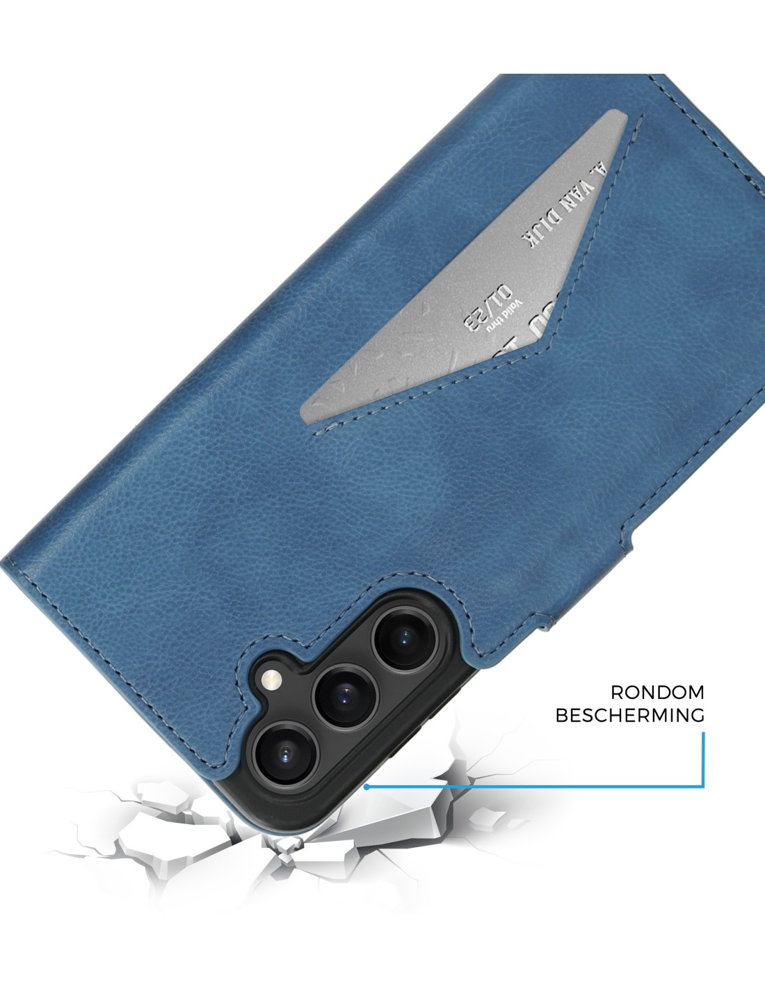 Mobiparts Classic Wallet Case Samsung Galaxy S23 FE Steel Blue