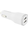 Mobiparts Car Charger Dual USB 12W 2.4A + USB-C Cable White