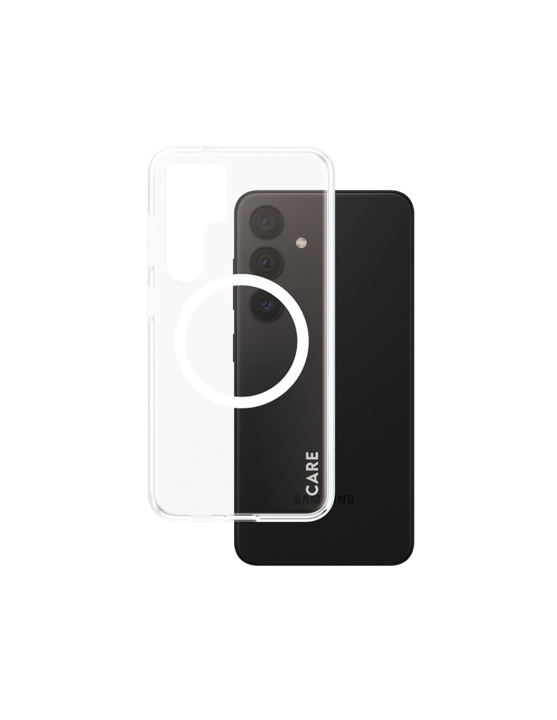 CARE by PanzerGlass Flagship Case Transparent Urban Combat w. White QI Module Samsung S24