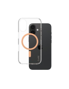 CARE by PanzerGlass Flagship Case Transparent Urban Combat w. Peachy MagSafe iPhone 16
