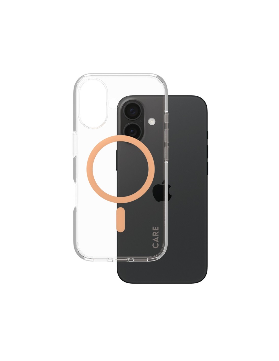 CARE by PanzerGlass Flagship Case Transparent Urban Combat w. Peachy MagSafe iPhone 16