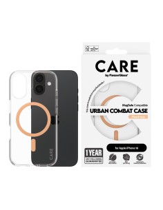 CARE by PanzerGlass Flagship Case Transparent Urban Combat w. Peachy MagSafe iPhone 16 2