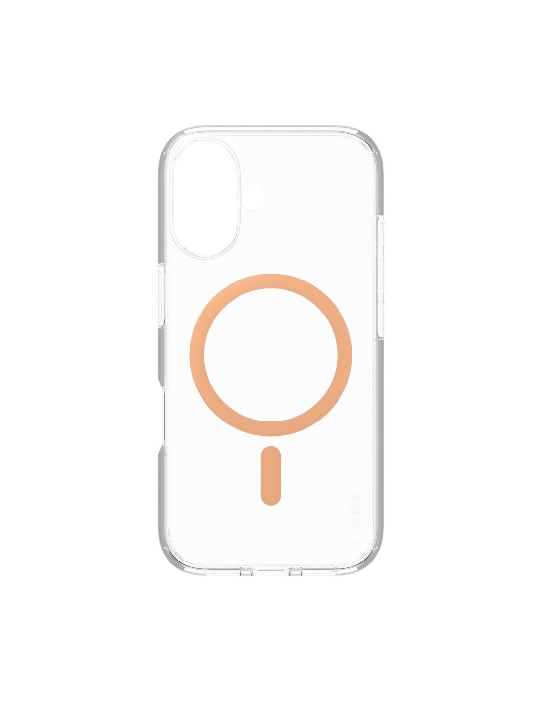 CARE by PanzerGlass Flagship Case Transparent Urban Combat w. Peachy MagSafe iPhone 16