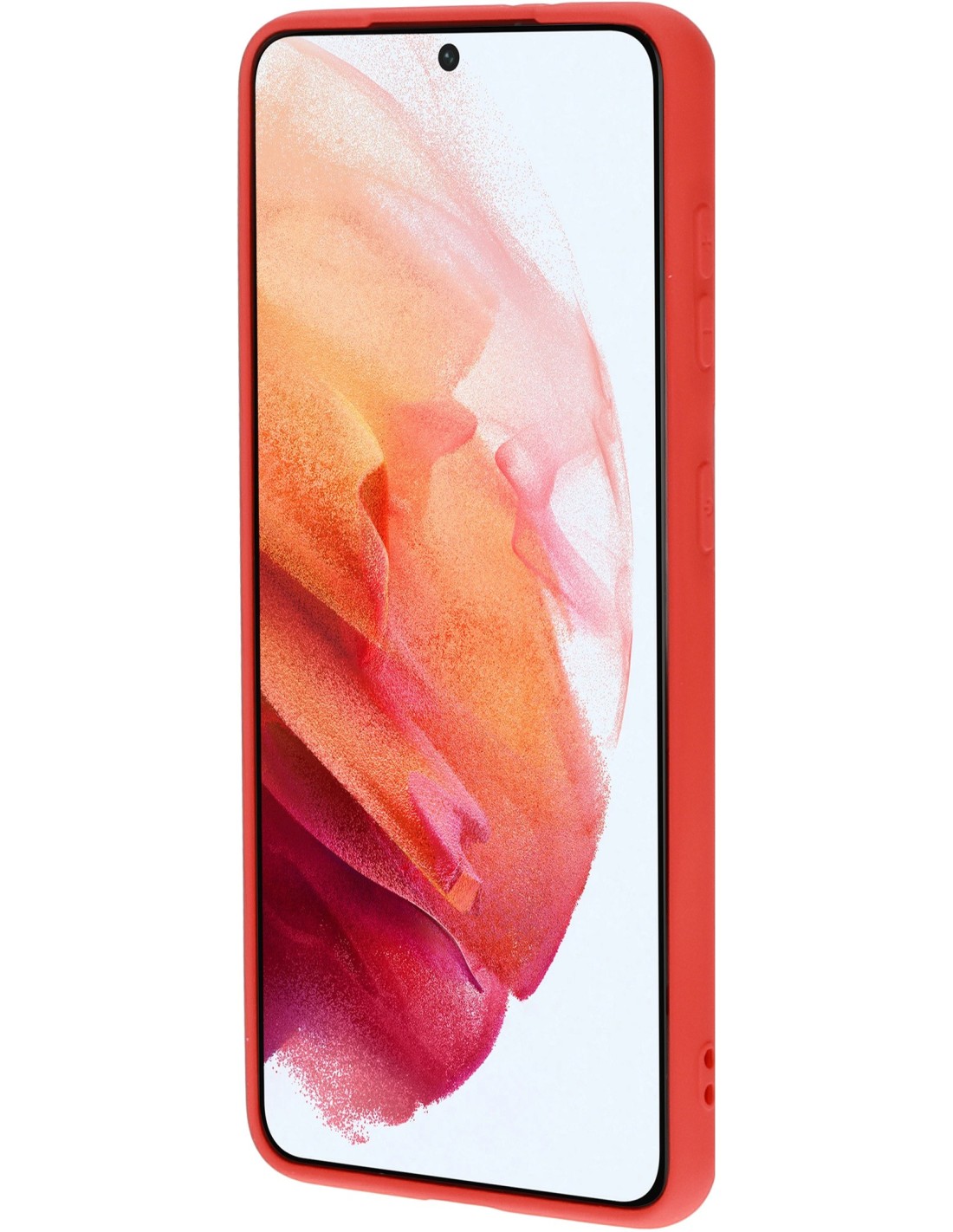 Mobiparts Silicone Cover Samsung Galaxy S21 Scarlet Red