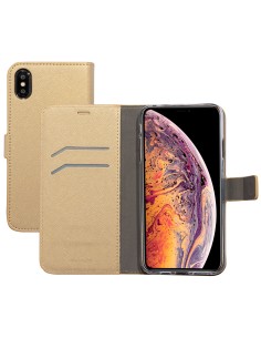 Mobiparts Saffiano Wallet Case Apple iPhone XS Max Gold