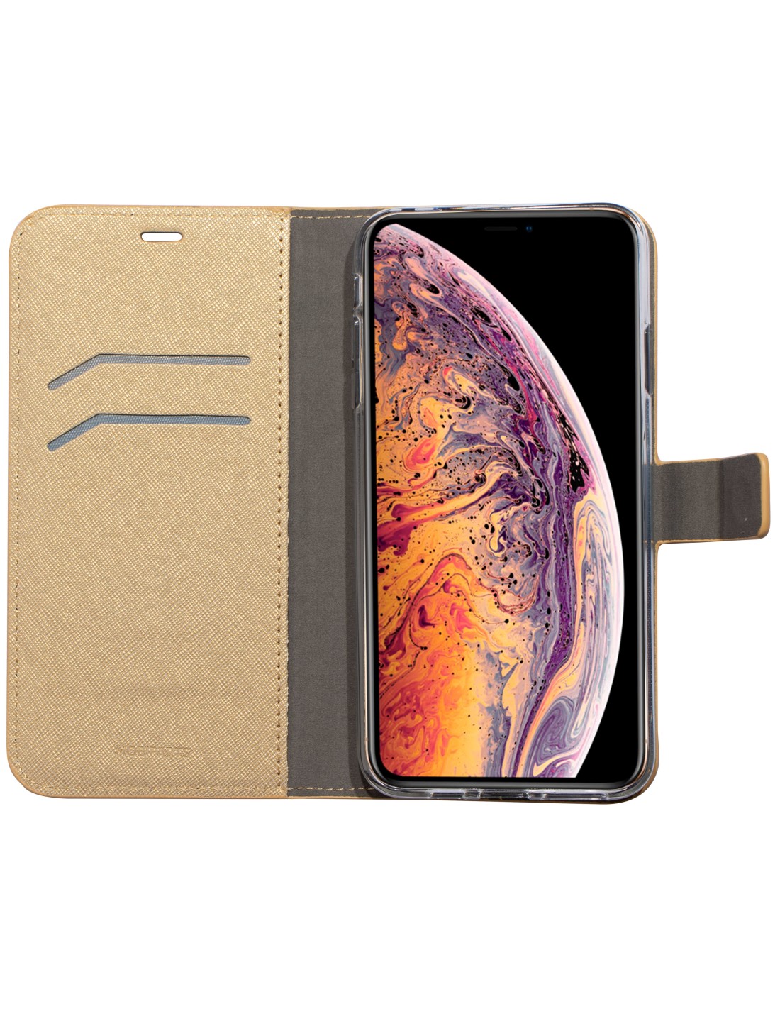 Mobiparts Saffiano Wallet Case Apple iPhone XS Max Gold