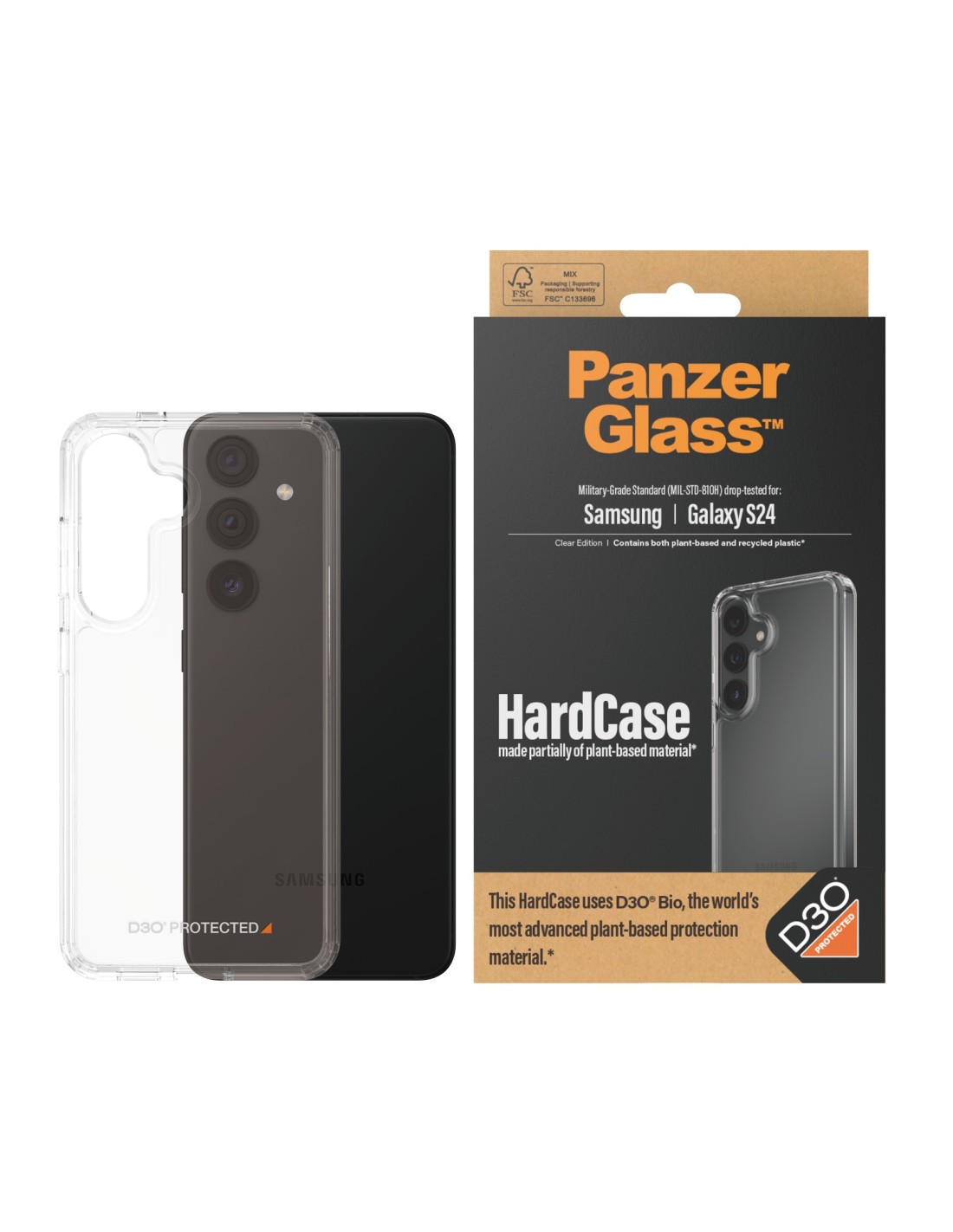 PanzerGlass Samsung Galaxy S24 HardCase with D30 Clear