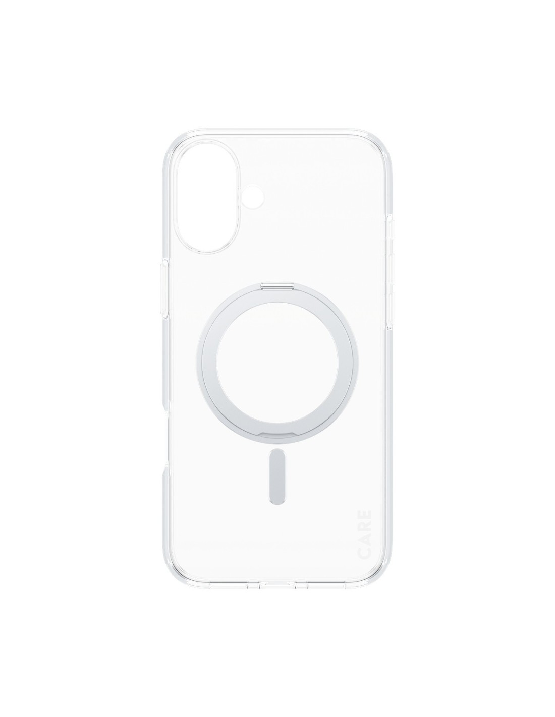 CARE by PanzerGlass Feature Case Transparent w. Silver Kickstand & MagSafe iPhone 16 Plus