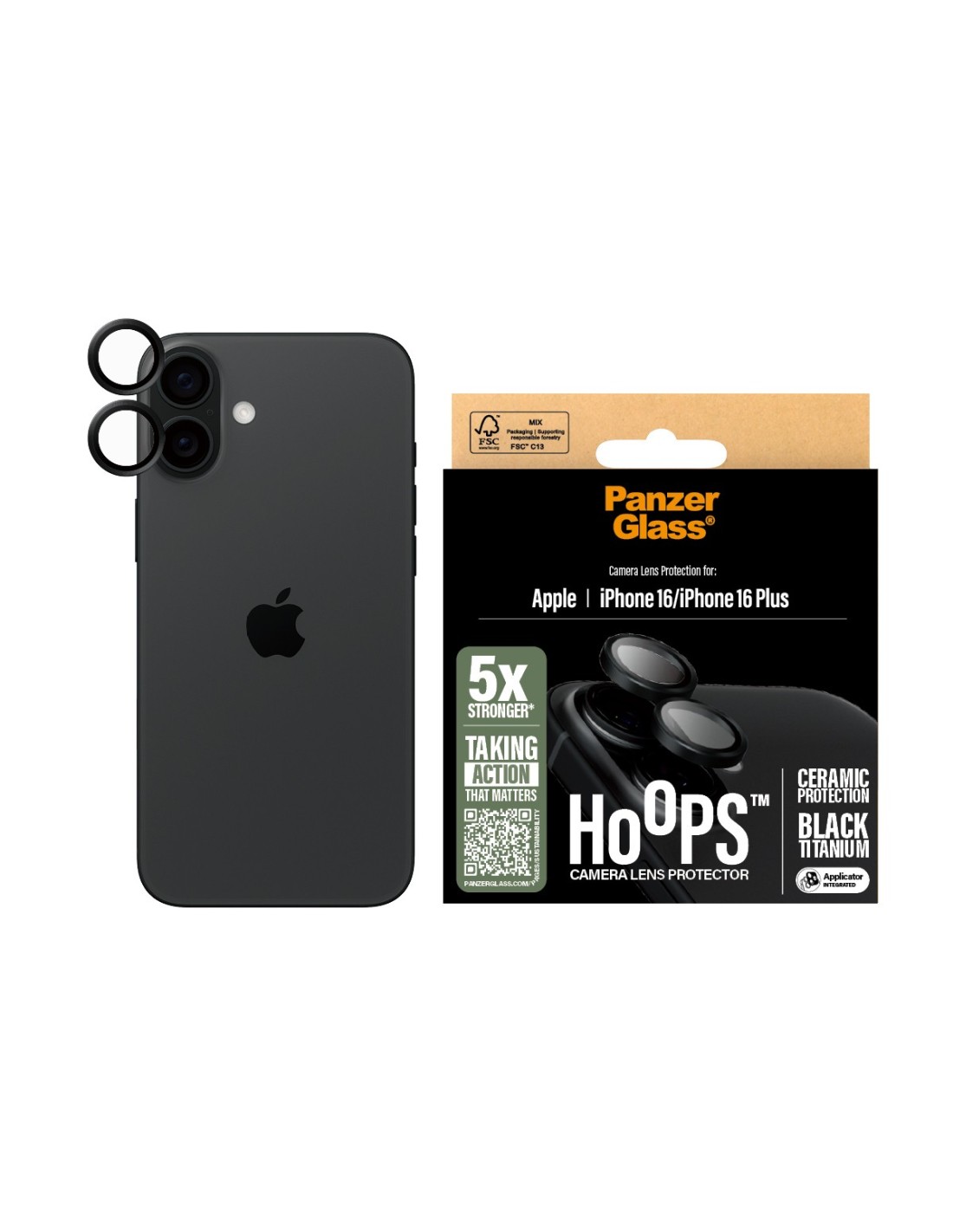 Panzerglass Ceramic Hoops Rings Apple iPhone 16 16 Plus