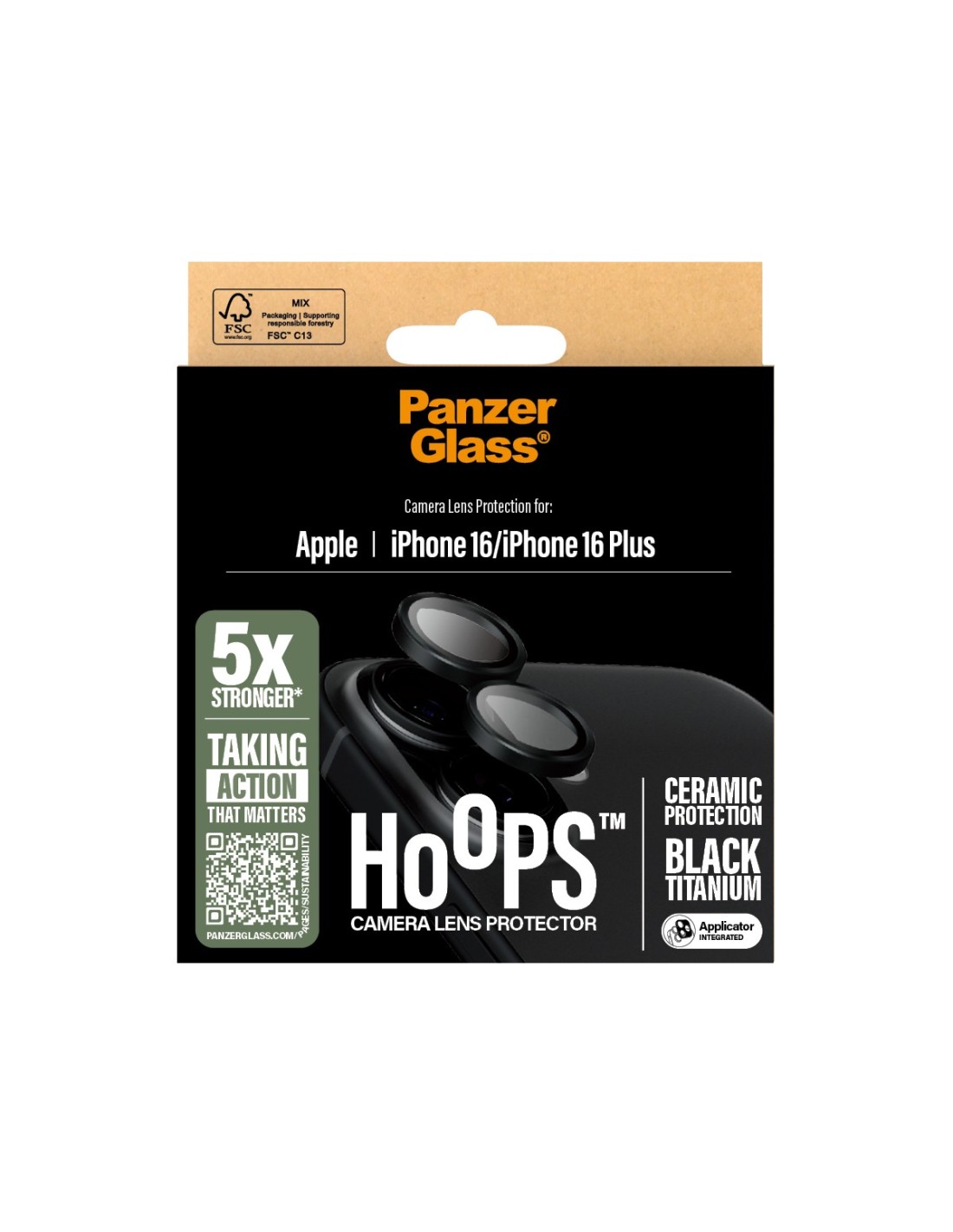 Panzerglass Ceramic Hoops Rings Apple iPhone 16 16 Plus