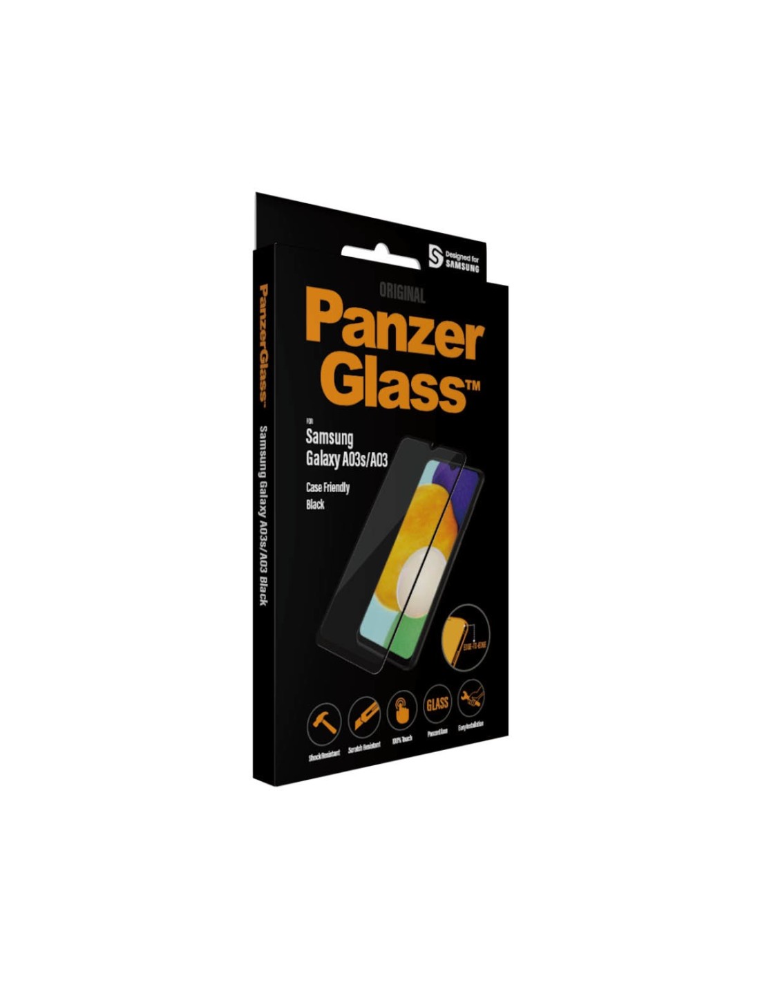 PanzerGlass Samsung Galaxy A03s A03 Black CF Super + Glass