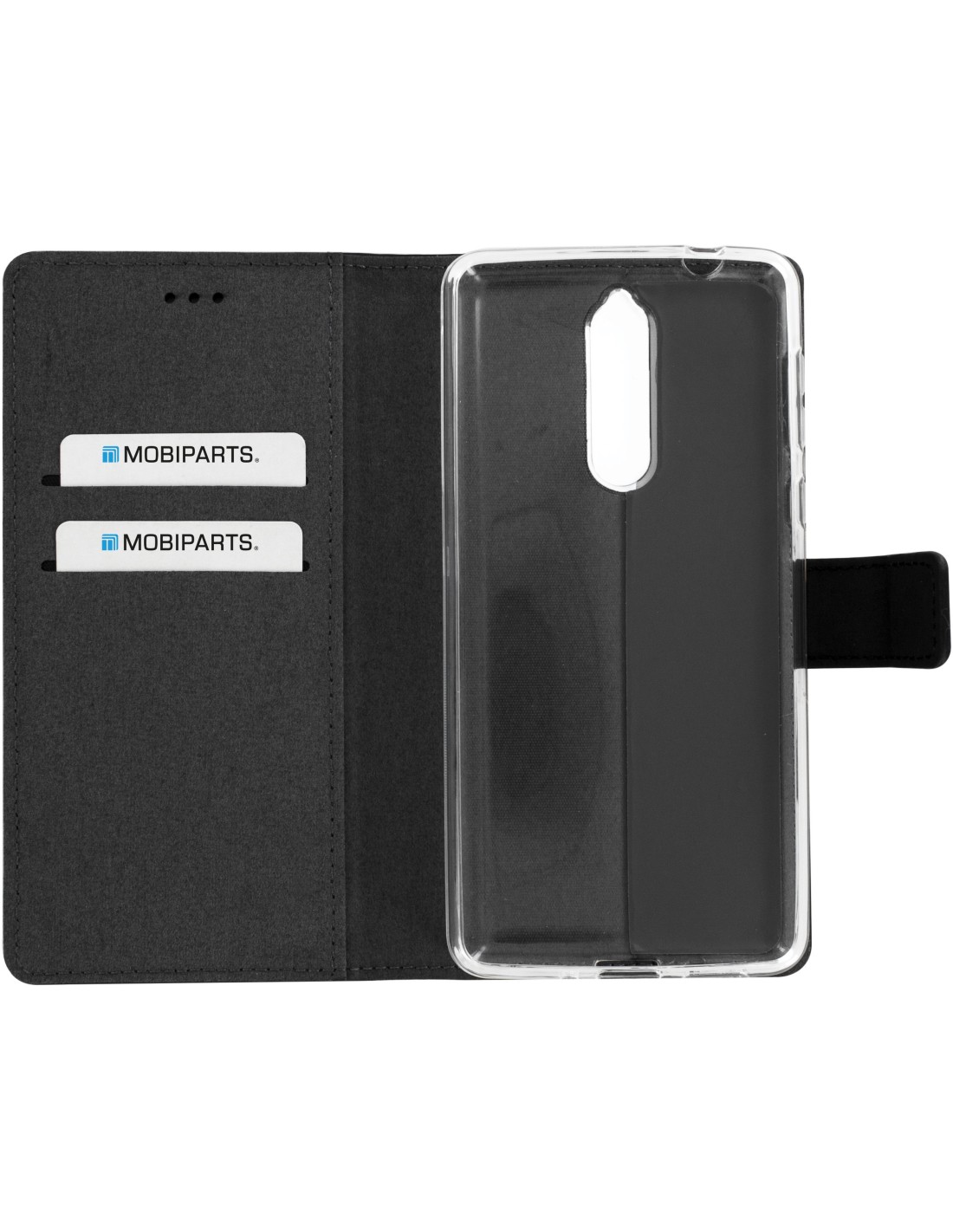Mobiparts Premium Wallet TPU Case Nokia 8 Black