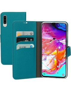 Mobiparts Saffiano Wallet Case Samsung Galaxy A70 Turquoise