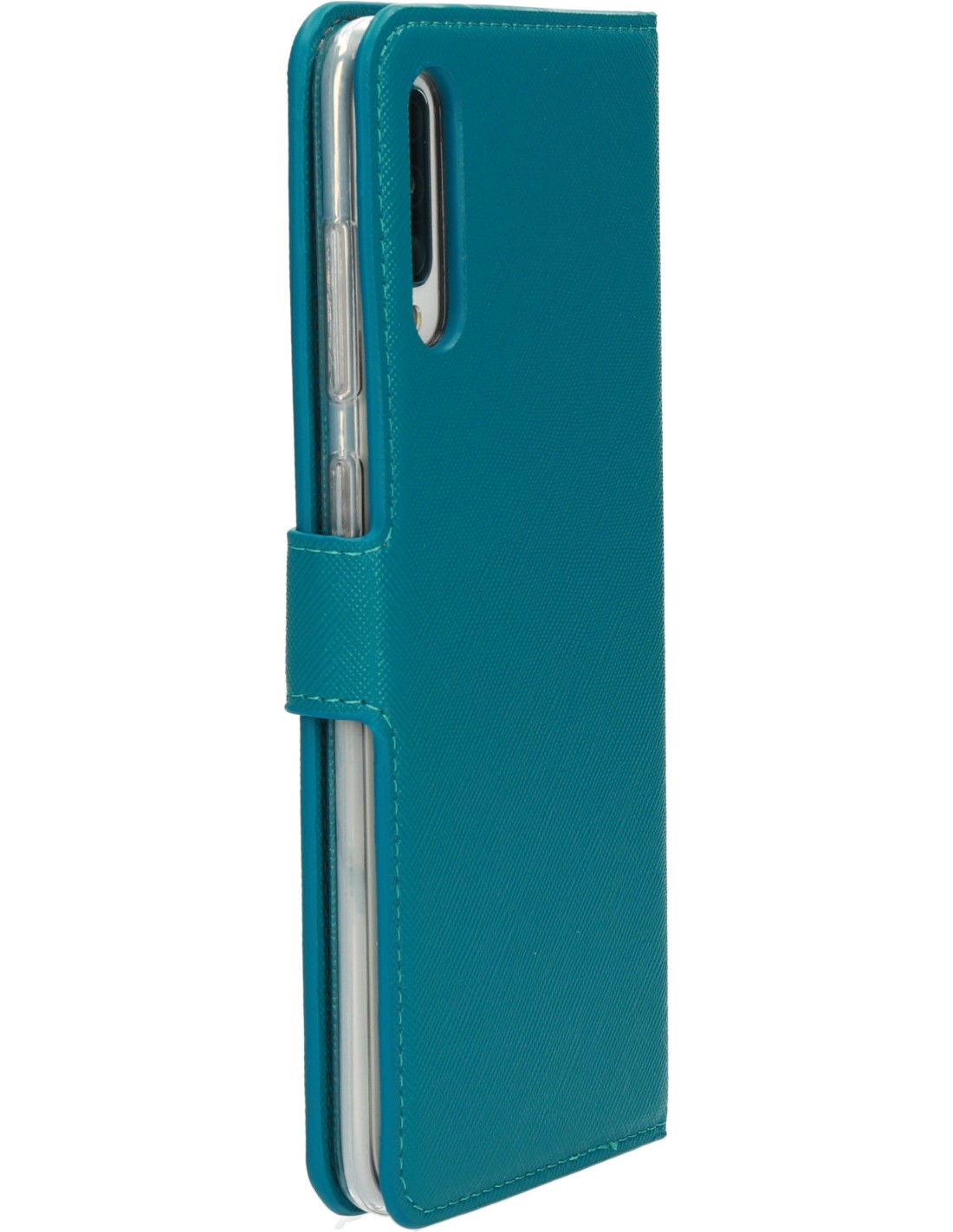 Mobiparts Saffiano Wallet Case Samsung Galaxy A70 Turquoise
