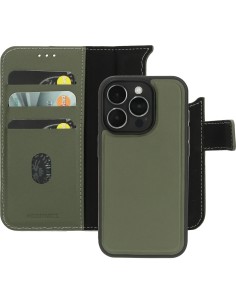 Mobiparts Leather 2 in 1 Wallet Case Apple iPhone 15 Pro Green