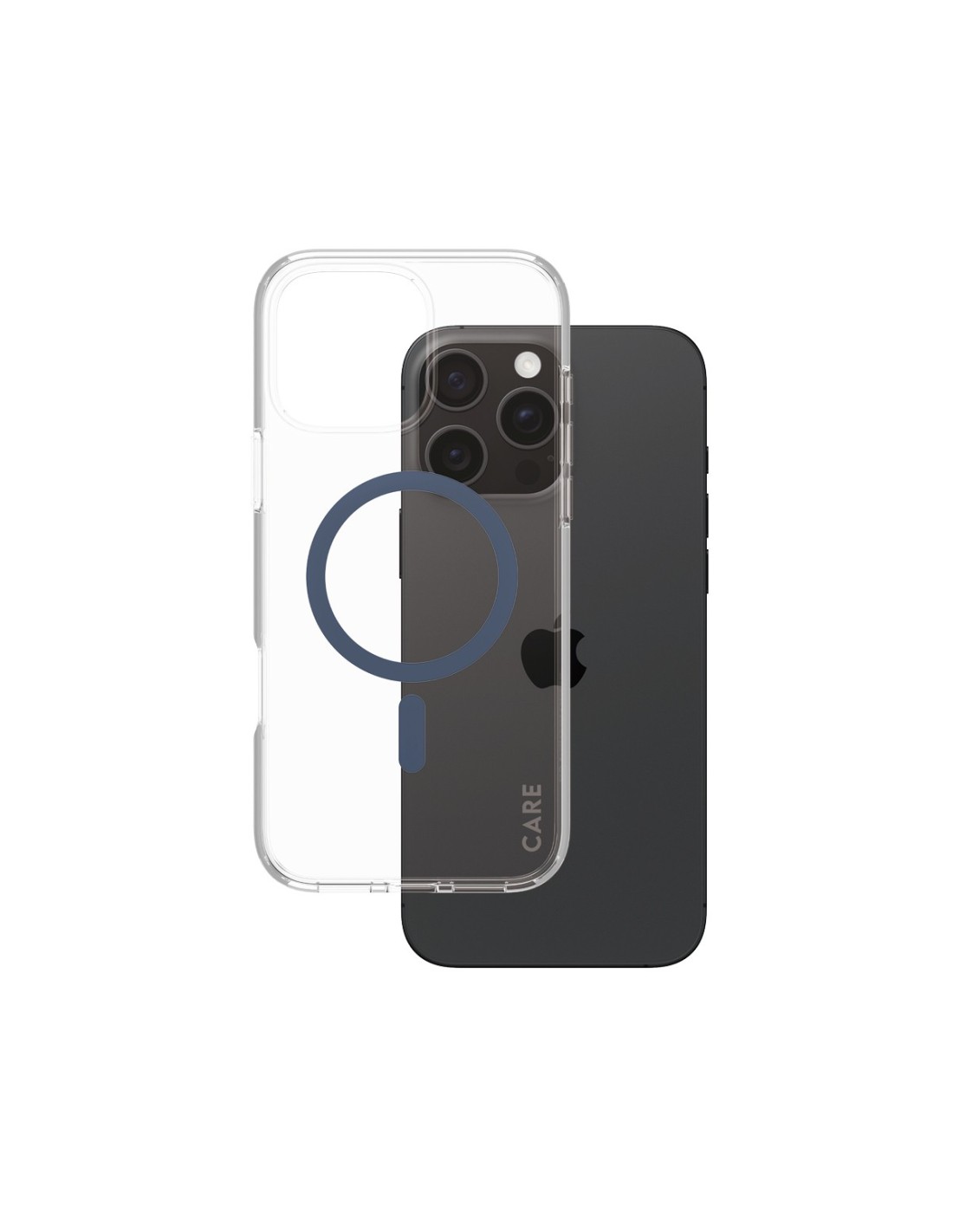 CARE by PanzerGlass Flagship Case Transparent Urban Combat w. Blue MagSafe iPhone 16 Pro Max