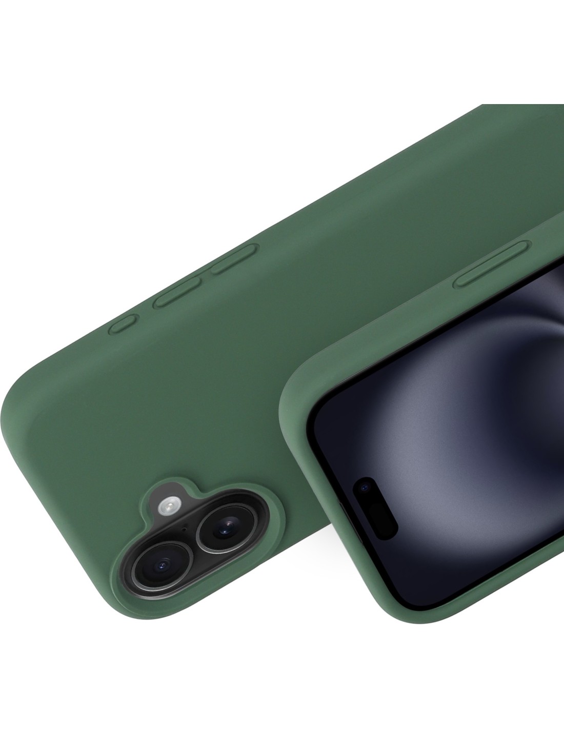 Mobiparts Silicone Cover Apple iPhone 16 Forest Green