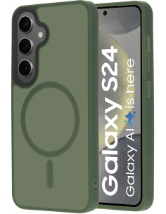 Mobiparts Hardcover Samsung Galaxy S24 Satin Green (Magsafe Compatible)