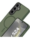 Mobiparts Hardcover Samsung Galaxy S24 Satin Green (Magsafe Compatible)